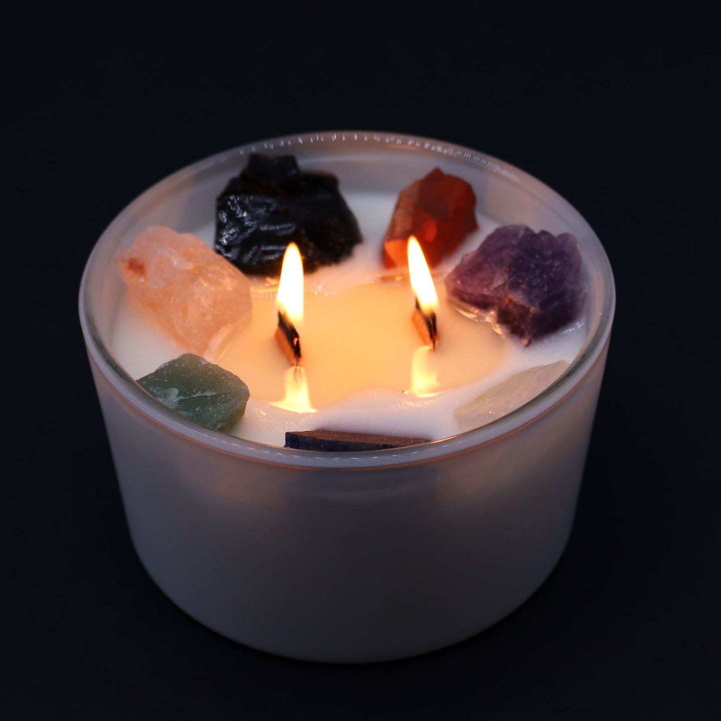Vela de Cristal de Chakra - Sete Chakras