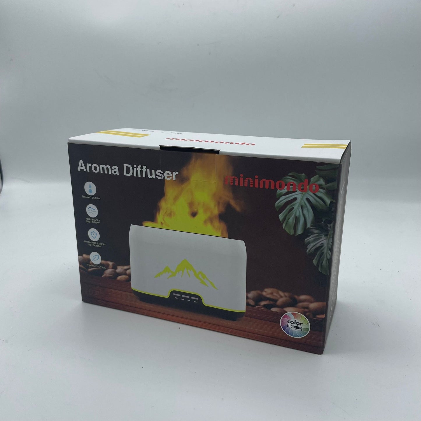 Difusor de aroma Himalaias - USB-C - Comando à distância - Efeito chama