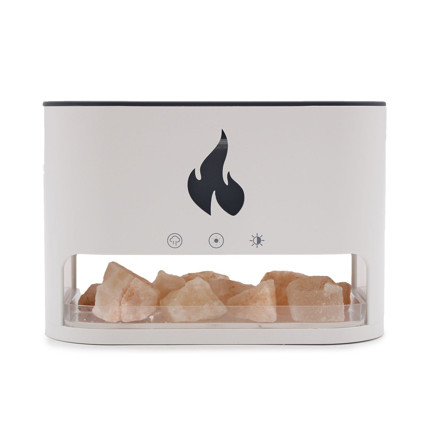Difusor de Aroma Blaze - Câmara de Sal dos Himalaias - USB-C - Efeito Chama (Sal incluído)
