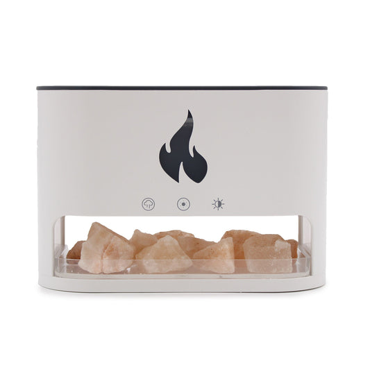 Difusor de Aroma Blaze - Câmara de Sal dos Himalaias - USB-C - Efeito Chama (Sal incluído)