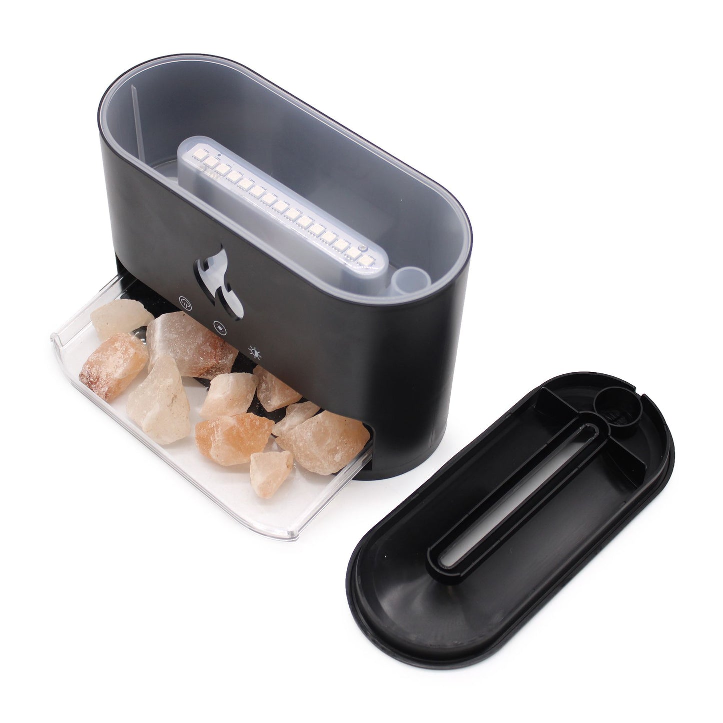 Difusor de Aroma Blaze - Câmara de Sal dos Himalaias - USB-C - Efeito Chama (Sal incluído)