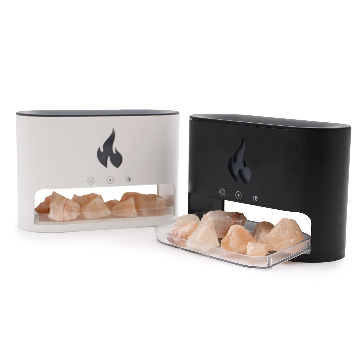 Difusor de Aroma Blaze - Câmara de Sal dos Himalaias - USB-C - Efeito Chama (Sal incluído)