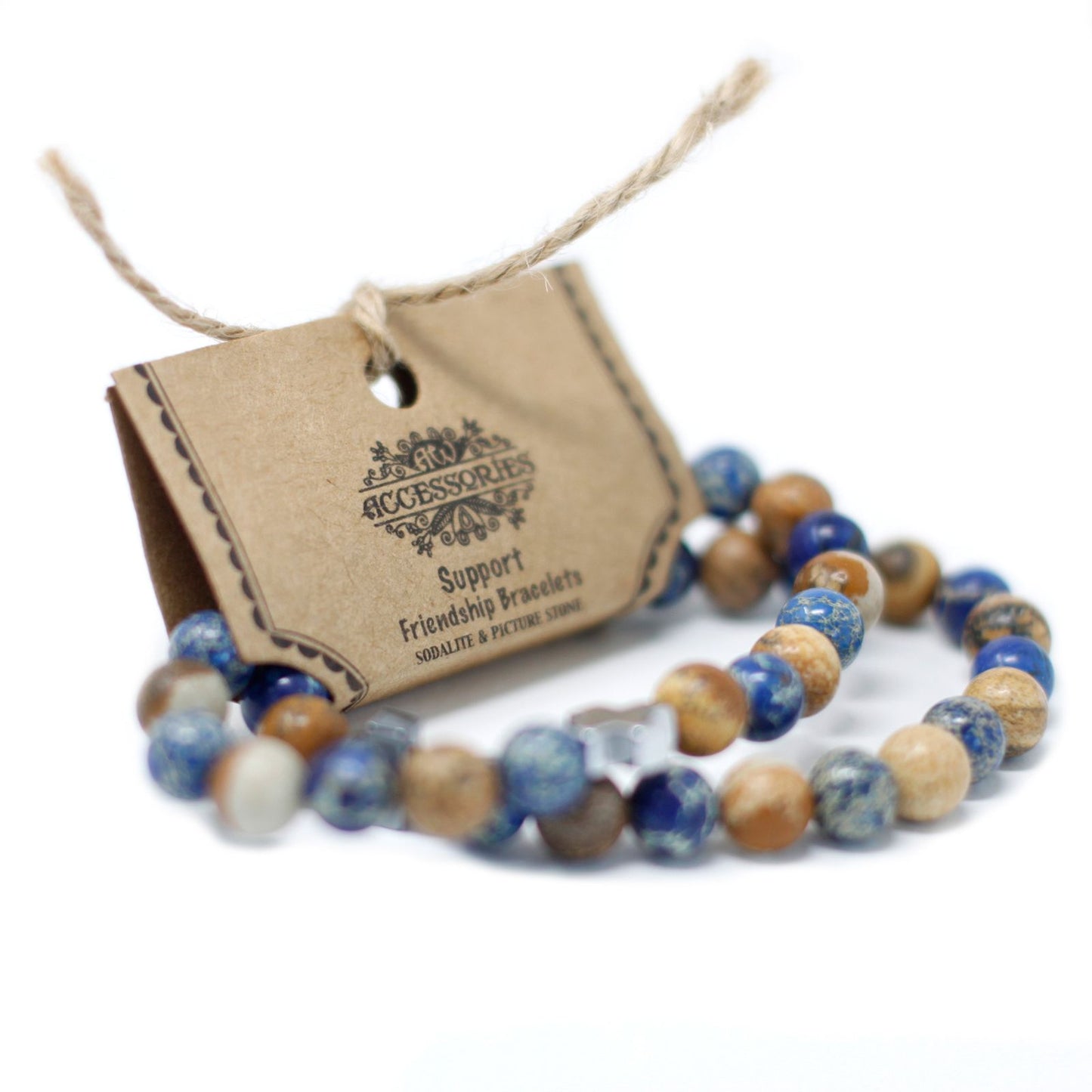 2 Pulseiras com Pedras Preciosas - Paz
