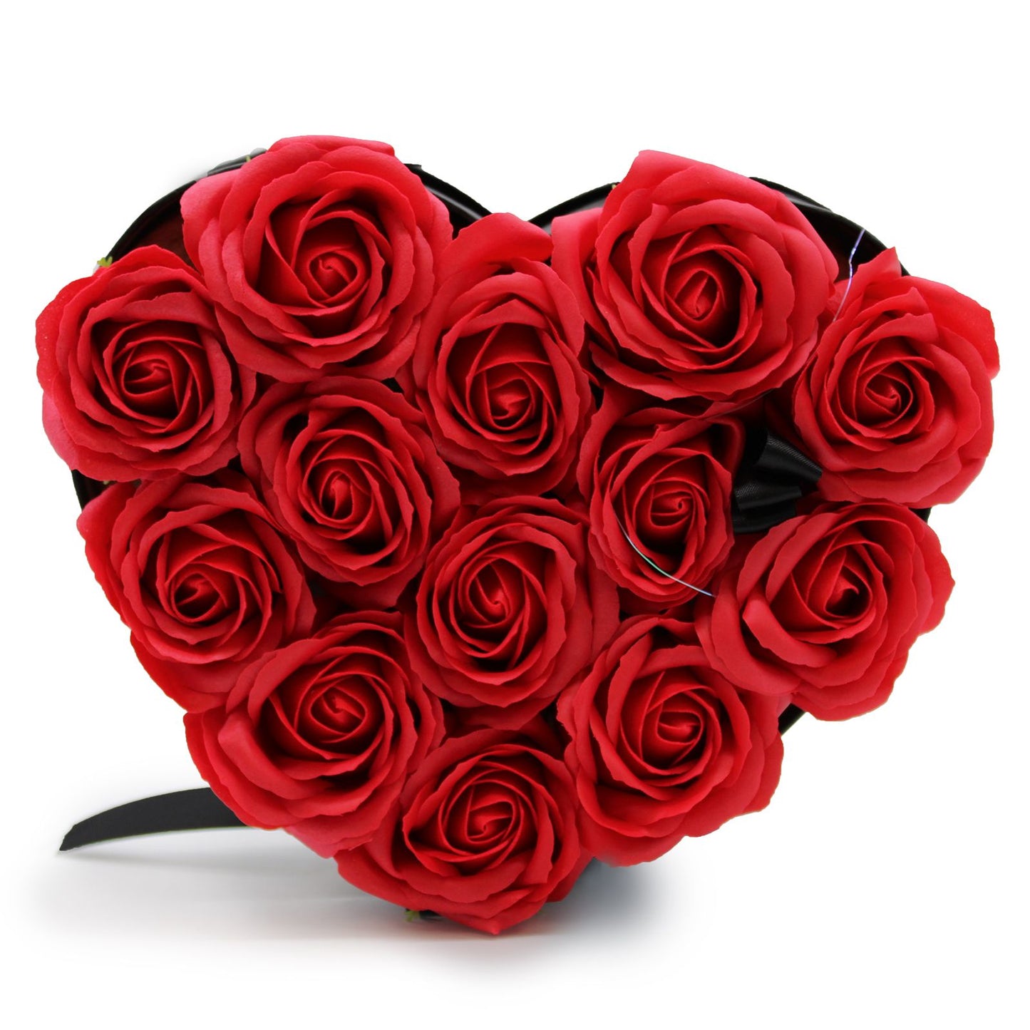 Caixa de Presente - Flores de Sabão 13 Rosas Vermelhas - Coração