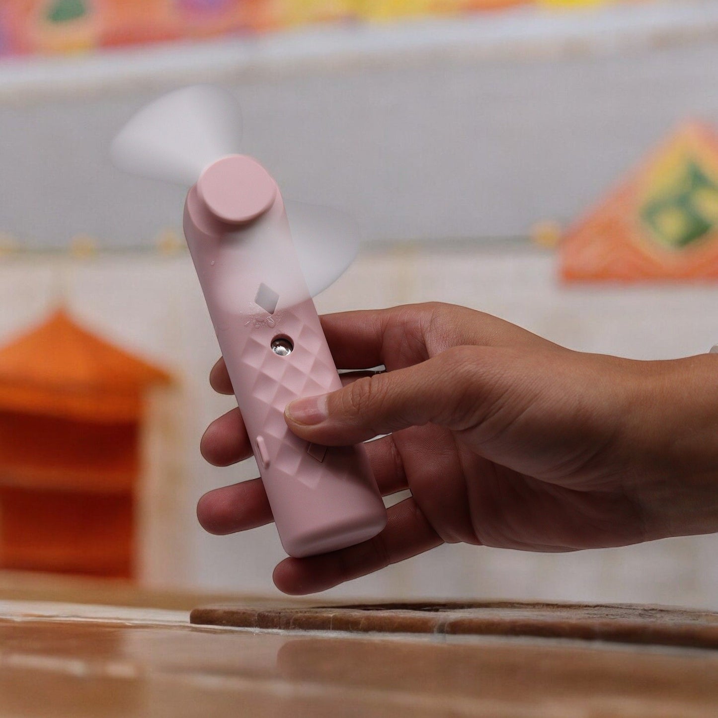 Ventilador e Pulverizador Facial Rosa - USB