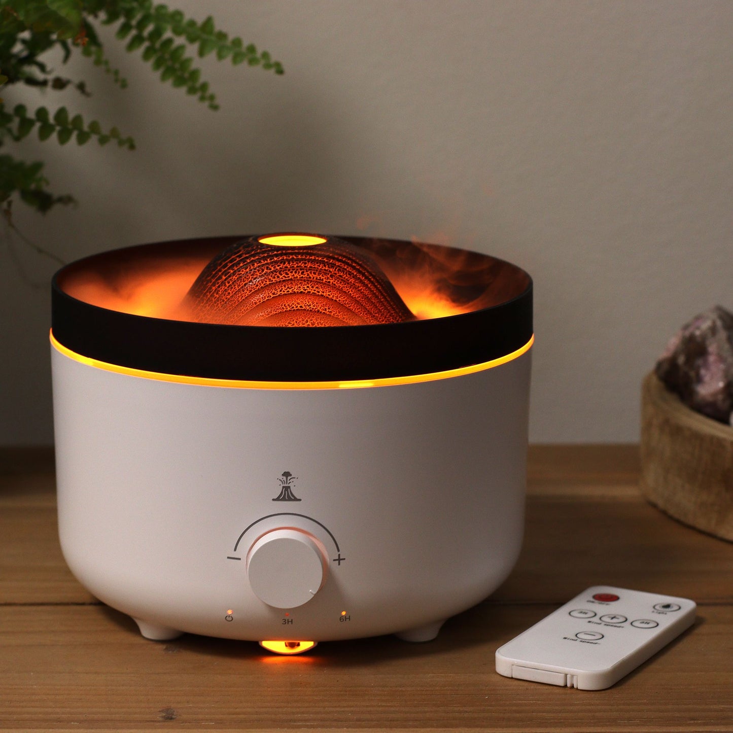 Difusor de Aroma Grande com Efeito Vulcão (tomada) Duas Cores