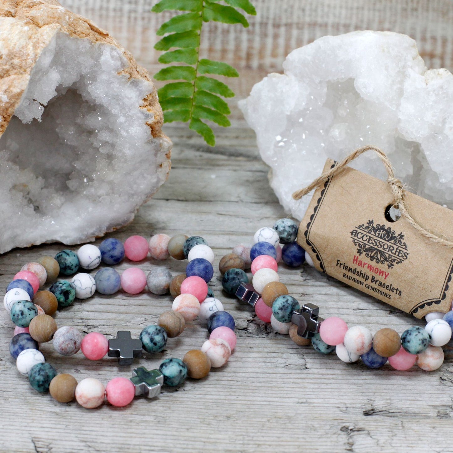 2 Pulseiras com Pedras Preciosas - Harmonia