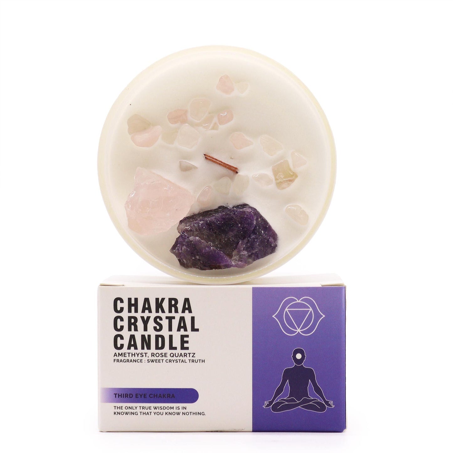 Vela de Cristal de Chakra - Chakra do Terceiro Olho