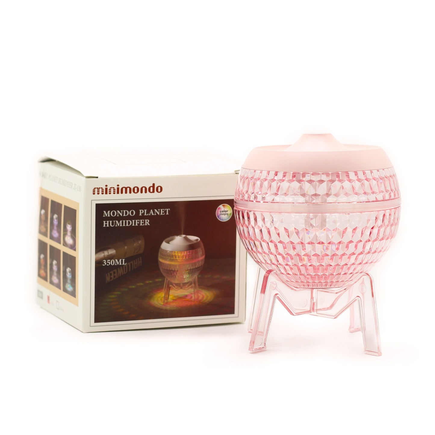 Difusor Rosa Mondo Planet - USB - Mudança de cor (luz para baixo)