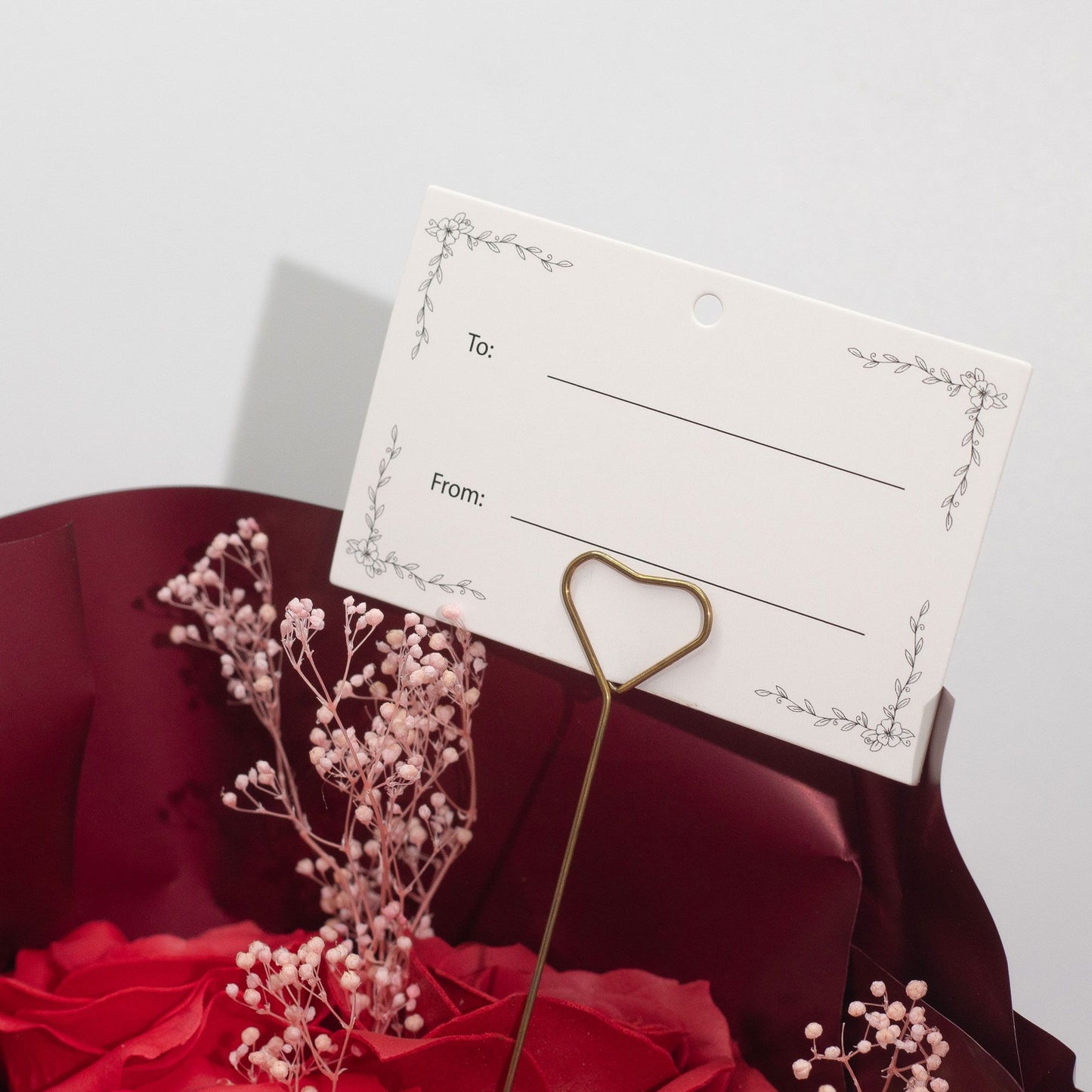 Bouquet Grande de Rosas Vermelhas - O Amor é Eterno - Cartão de Oferta