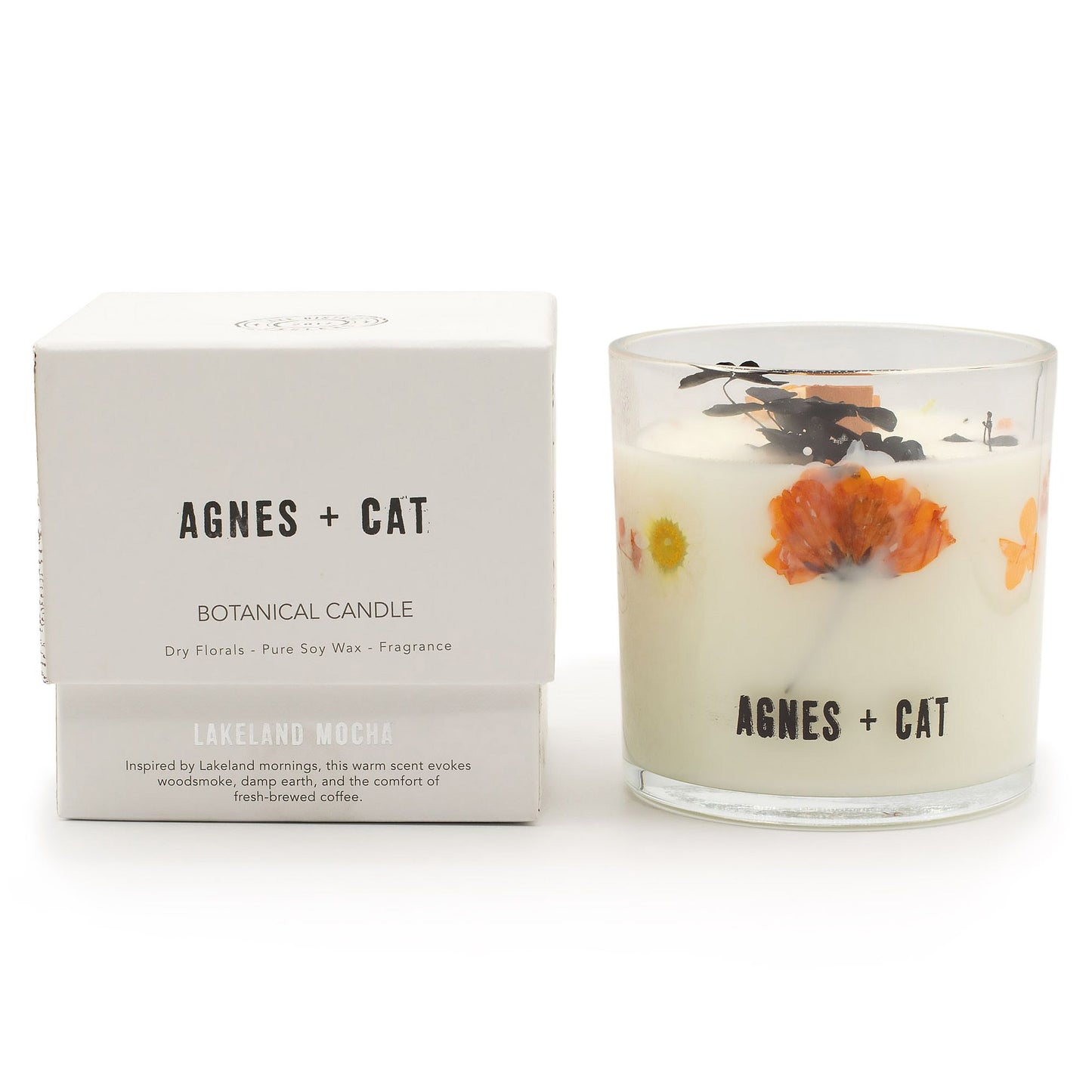 Agnes + Cat Vela de Cera de Soja Botânica - Lakeland Mocha