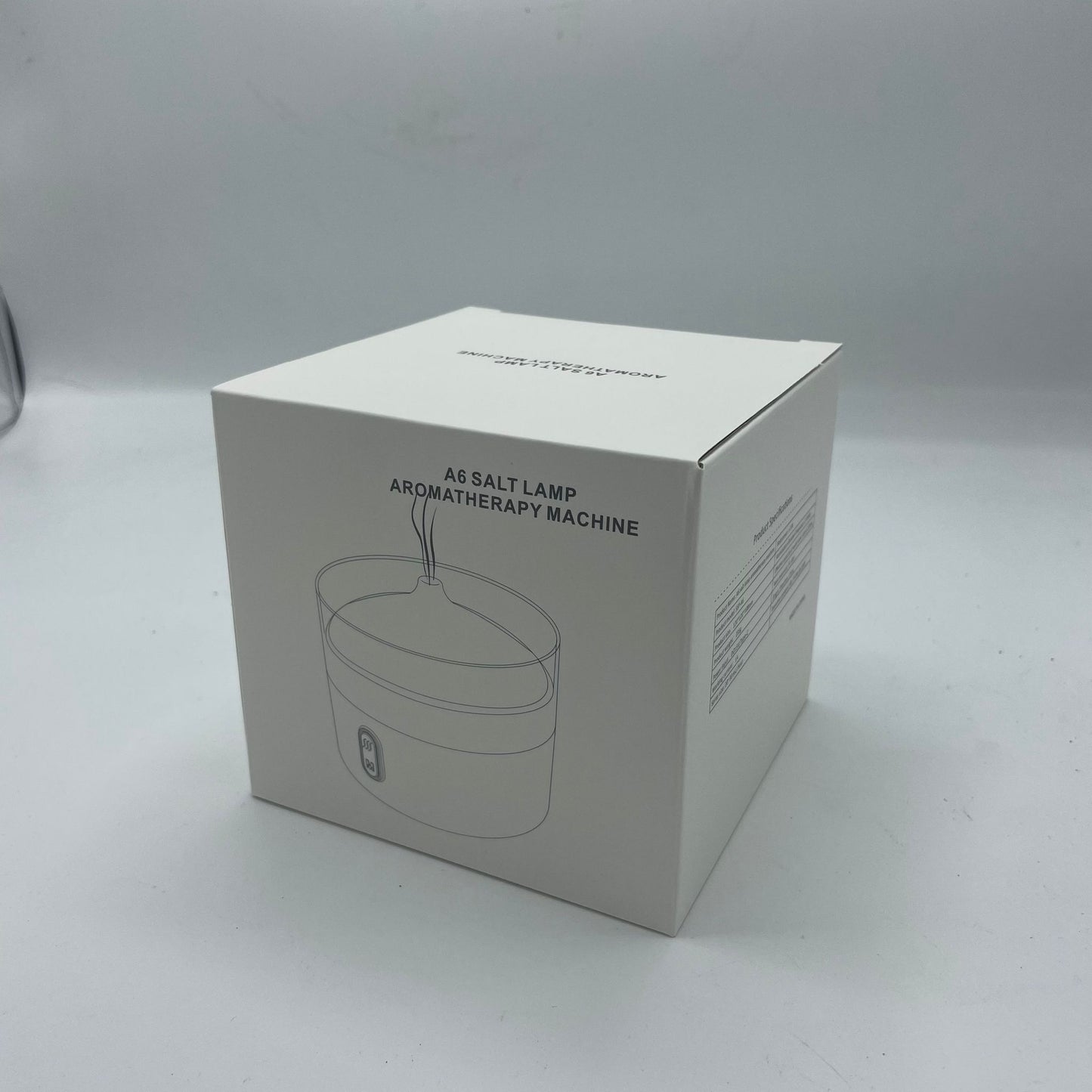 Difusor de Aroma de Sal dos Himalaias - Luz Noturna - USB-C - Efeito Chama (Sal incluído)