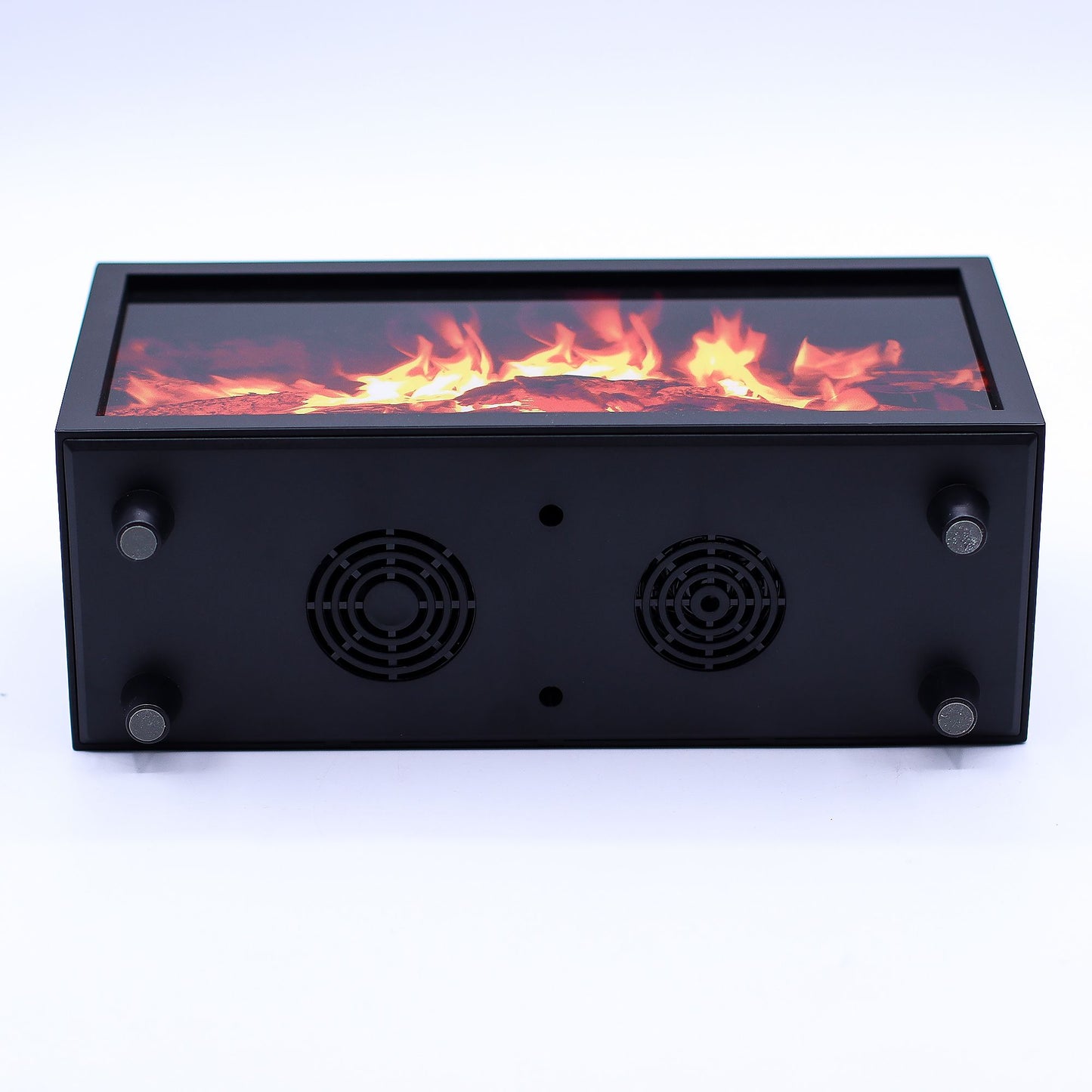 Difusor de aroma com efeito de chama e som de aves - USB preto - Mudança de cor