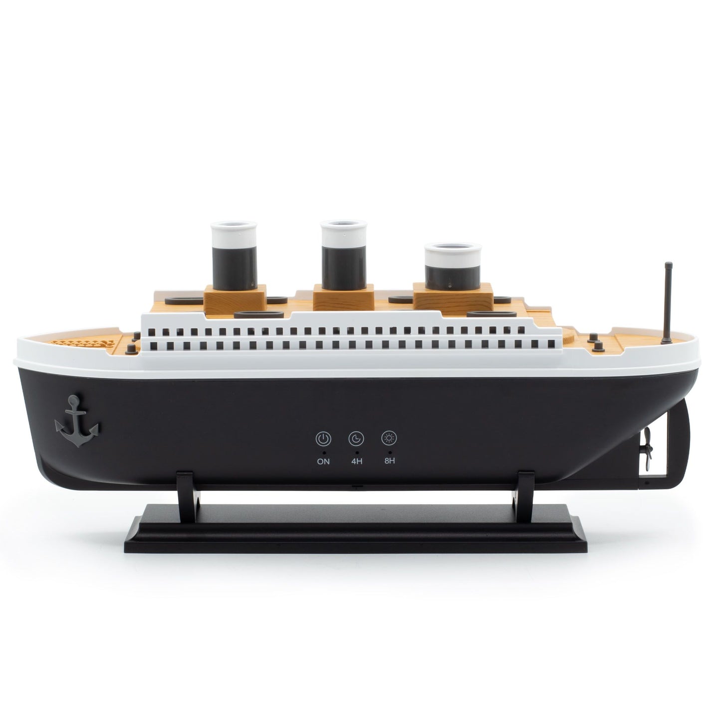 Difusor de aromas com efeito de modelo de barco e LED que muda de cor