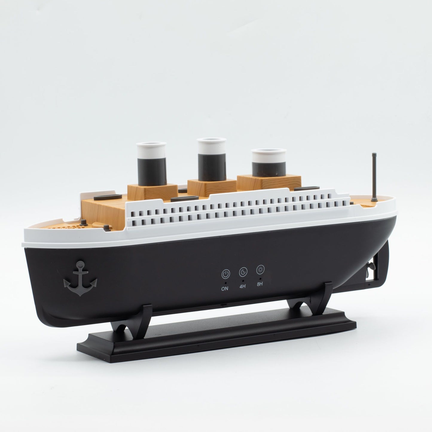 Difusor de aromas com efeito de modelo de barco e LED que muda de cor