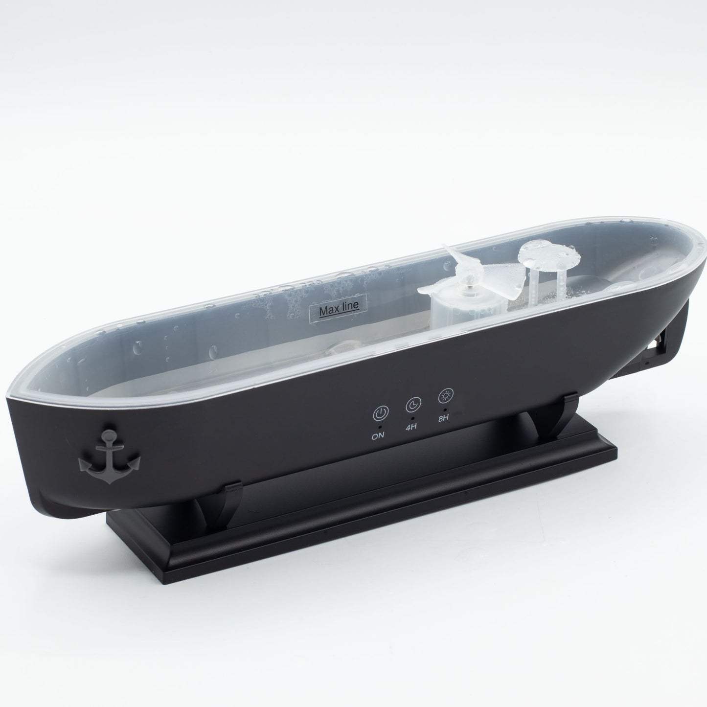Difusor de aromas com efeito de modelo de barco e LED que muda de cor
