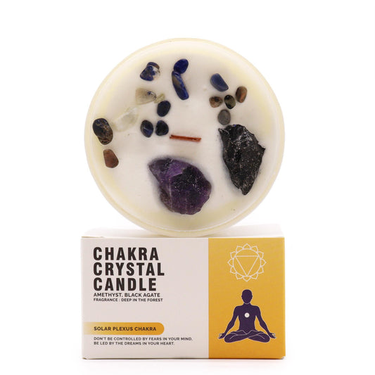 Vela de Cristal de Chakra - Chakra do Plexo Solar