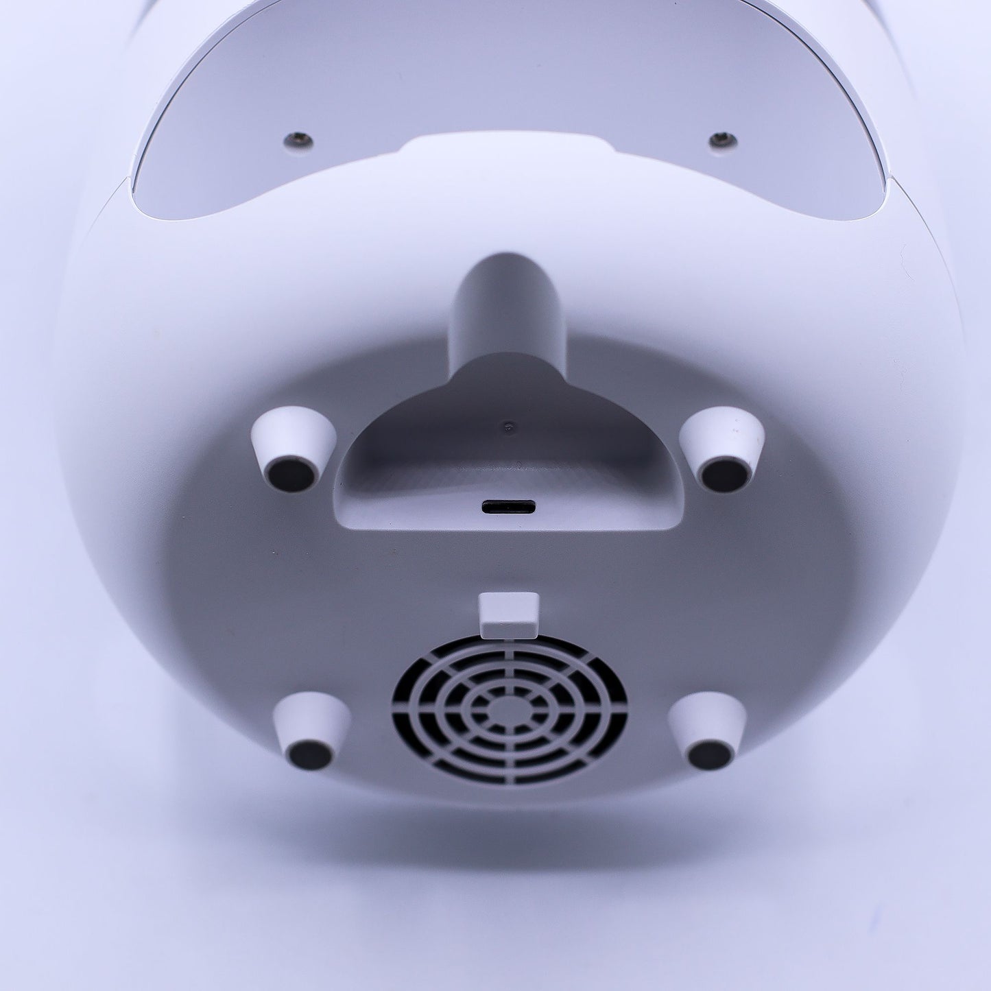 Difusor de aroma com efeito de chama de pedra de sal - USB branco - Mudança de cor e temporizador