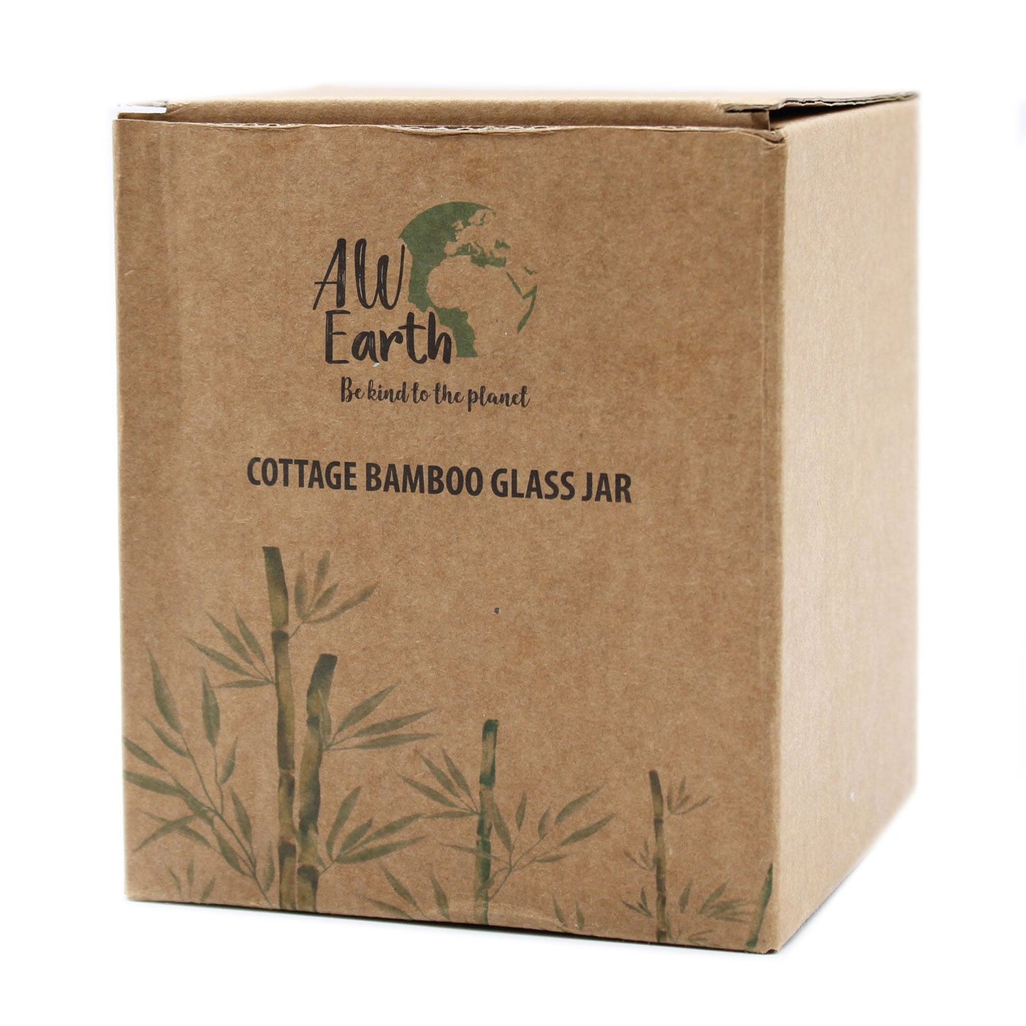 Frasco de Vidro com Tampa de Bambu - 10 cm