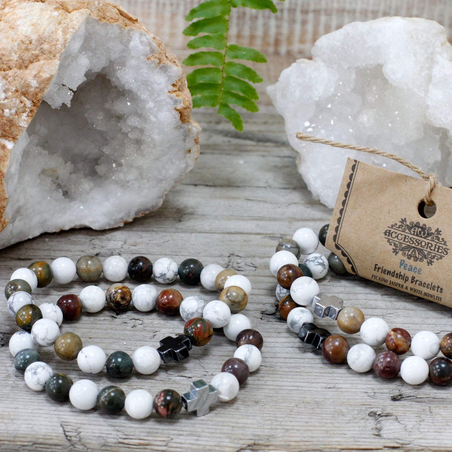 2 Pulseiras com Pedras Preciosas - Paz