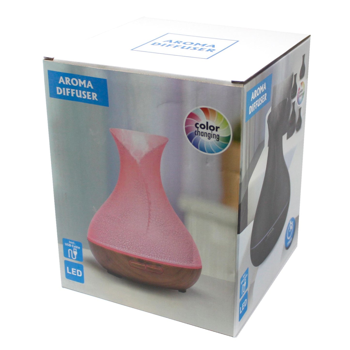 Atomizador Palma - Efeito Concha - USB - Mudança de cor - Temporizador