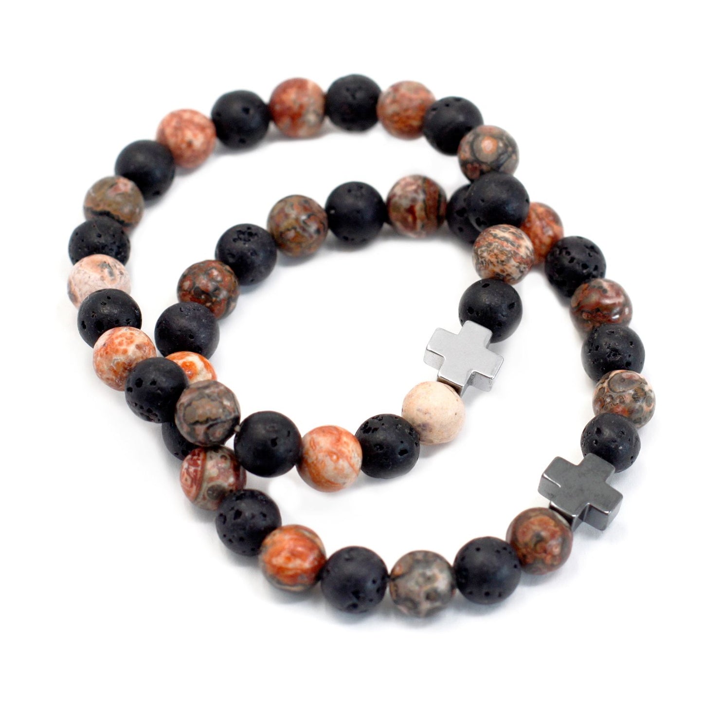2 Pulseiras com Pedras Preciosas - Eternidade